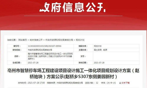 亳州智慧停车场工程建设项目规划设计方案与投资策划