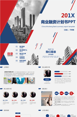 大气商务商业策划书PPT模板